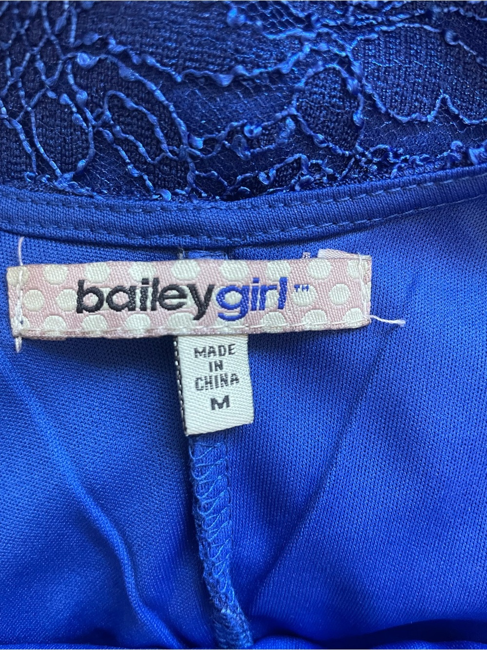 Bailey Girl Royal Blue Lace Bodycon Cocktail Dress Size M - Picture 3 of 4